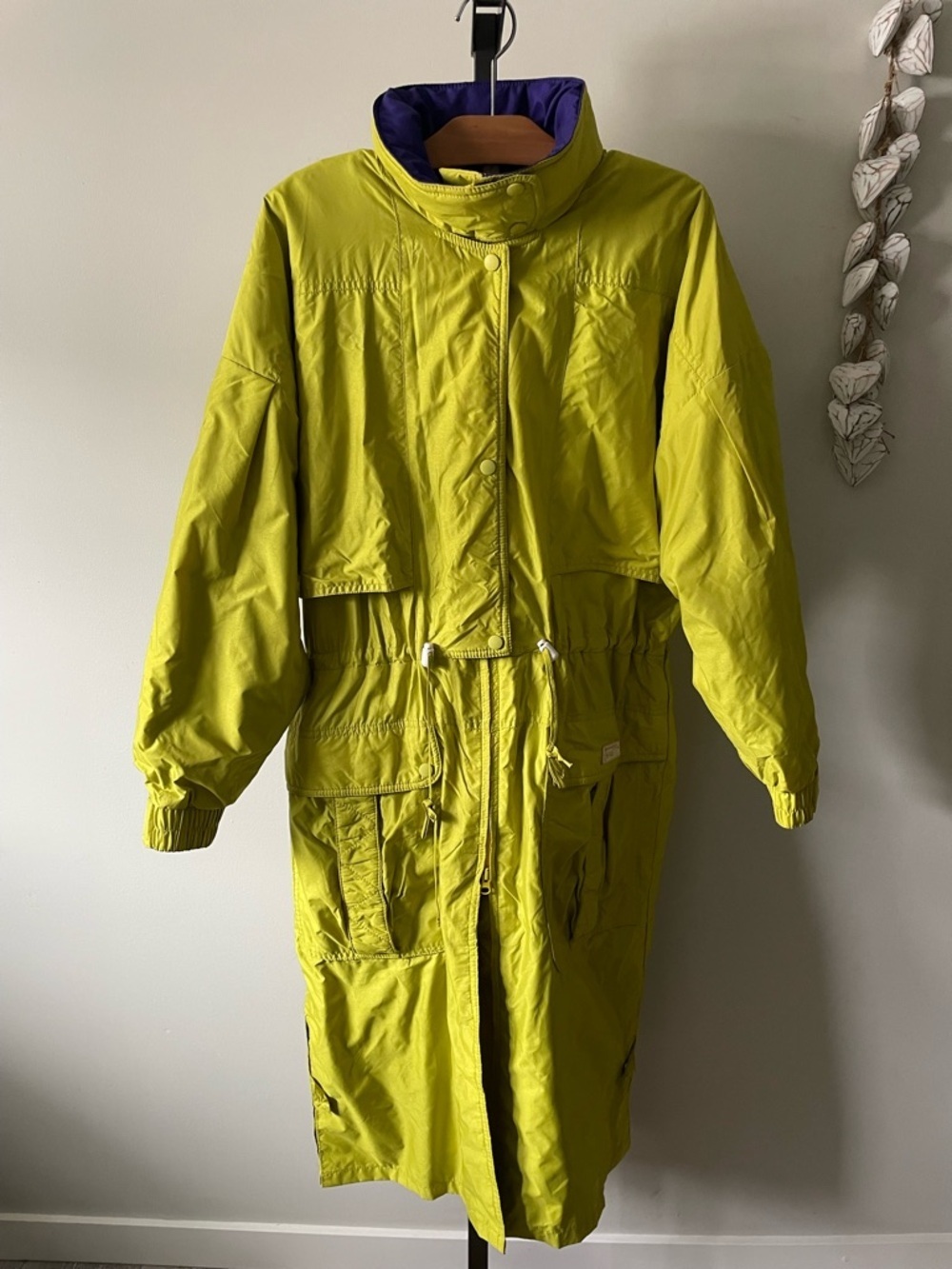 90s Vintage Jones Vancouver Canada Longline Parka Jacket Lime Green Retro Ski